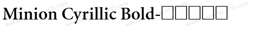 Minion Cyrillic Bold字体转换